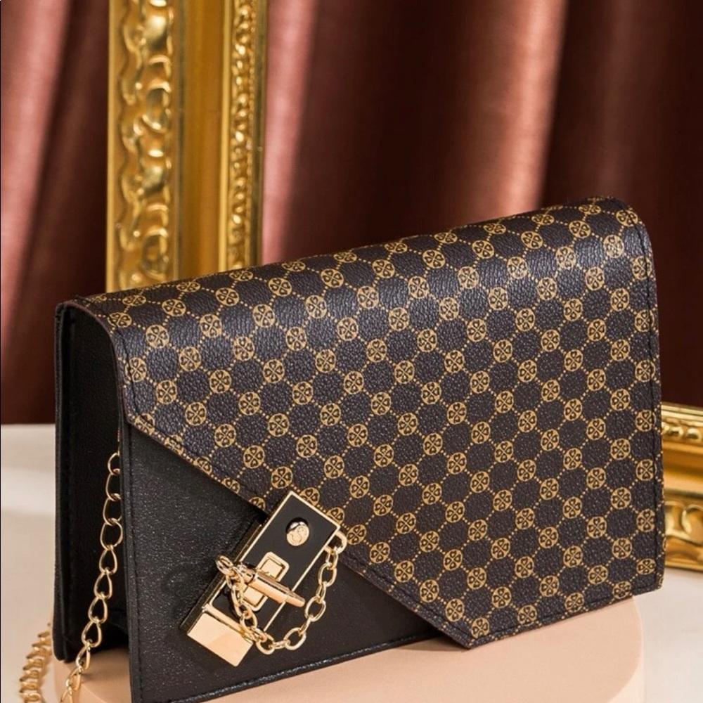 Color block square bag